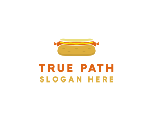 Hot Dog Bun Food logo design