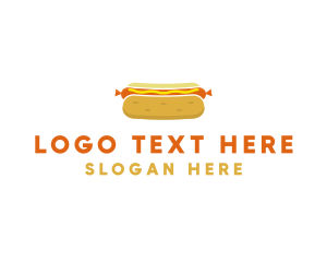 Hotdog Bun Food logo