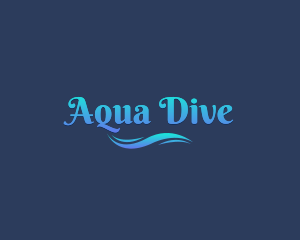 Aqua Sea Wave logo design