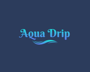 Aqua Sea Wave logo design