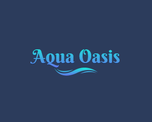 Aqua Sea Wave logo design