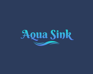 Aqua Sea Wave logo design