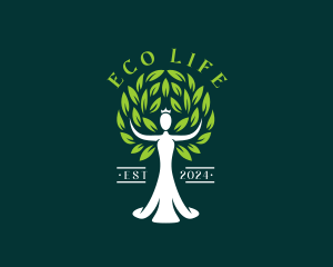 Tree Woman Organic Beauty logo design