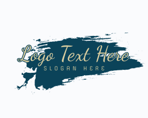 Brush Paint Script logo