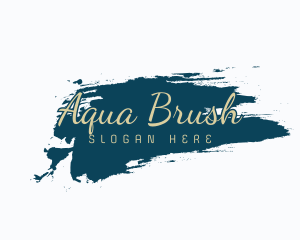 Brush Paint Script logo design