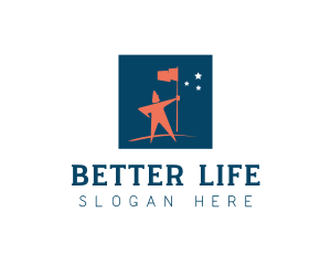 Flag Leadership Life Coach logo design