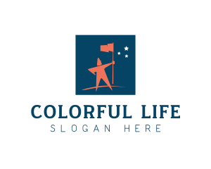 Flag Leadership Life Coach logo design