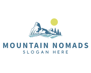 Mountain Snow Trip logo design