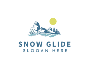 Mountain Snow Trip logo design