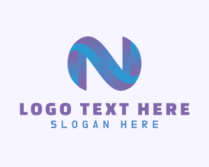 Gradient Startup Letter N logo