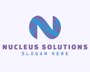 Gradient Startup Letter N logo design