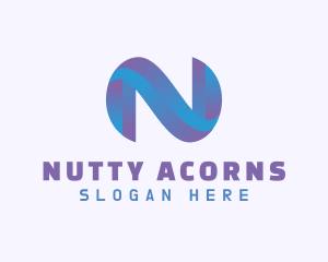 Gradient Startup Letter N logo design