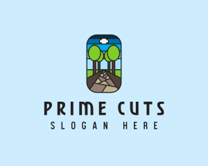 Nature Tree Path Mosaic  logo design