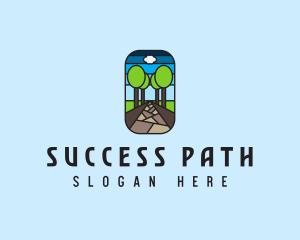 Nature Tree Path Mosaic  logo design