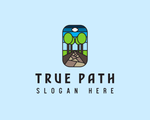 Nature Tree Path Mosaic  logo design