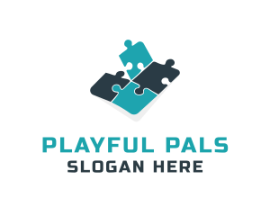 Puzzle Tile Toy logo design