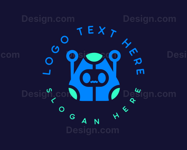 Geometric AI Robot Logo