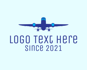Blue Airplane Flight logo