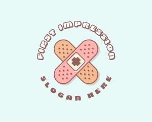 Cute Quirky Band Aid logo design