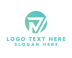 Geometric Letter PV Badge logo