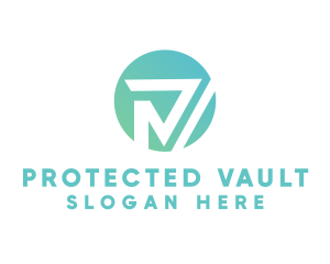 Geometric Letter PV Badge logo design