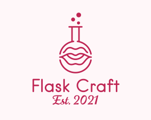 Pink Flask Lips logo