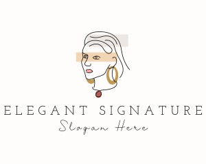 Elegant Fashion Lady  logo design