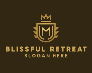 Crown Shield Letter M Logo