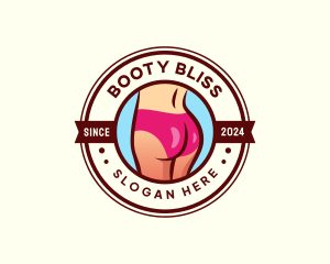 Sexy  Woman Butt logo design