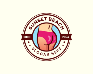 Sexy  Woman Butt logo design