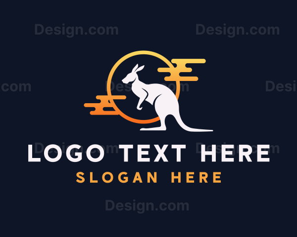 Wild Kangaroo Animal Logo