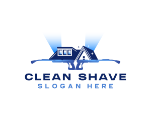 Pressure Washer Housekeeping Cleaning logo design