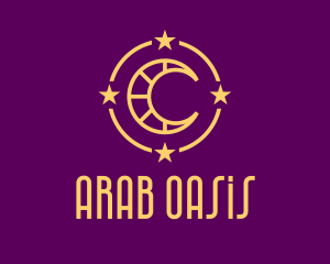 Islamic Moon Stars  logo design