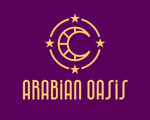 Islamic Moon Stars  logo design