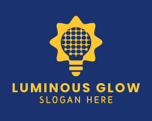 Renewable Solar Bulb  logo design