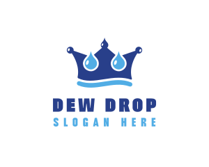 Water King Crown logo design