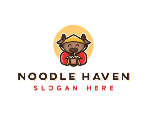 Cow Noodles Restaurant logo design