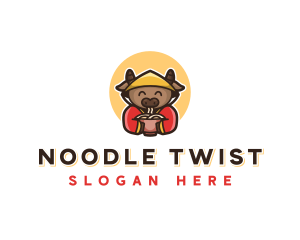 Cow Noodles Restaurant logo design