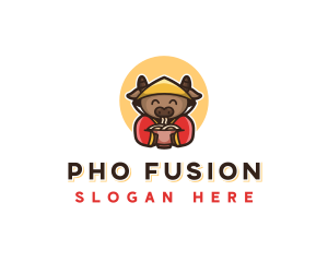 Cow Noodles Restaurant logo design