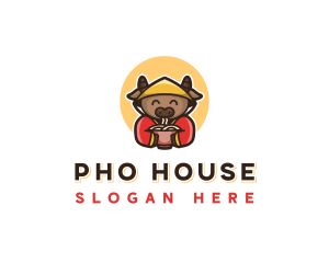 Cow Noodles Restaurant logo design