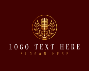 Elegant Podcast Microphone logo