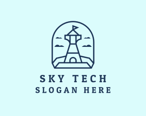 Sky Lighthouse Turret  logo design