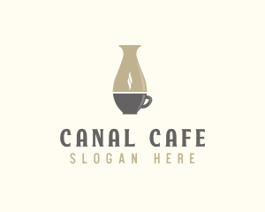 Pottery Coffee Cafe logo design