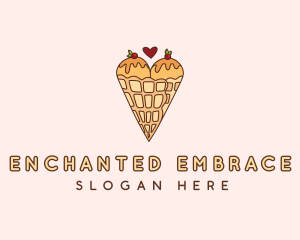 Heart Ice Cream Boobs logo design