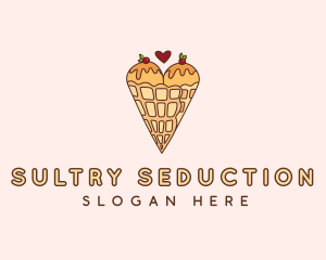 Heart Ice Cream Boobs logo design