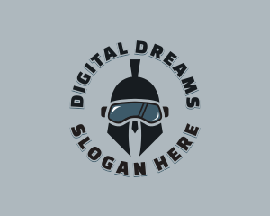 Spartan Helmet VR  logo design