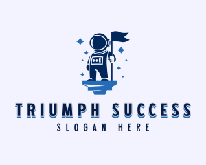 Astronaut Star Leader logo design