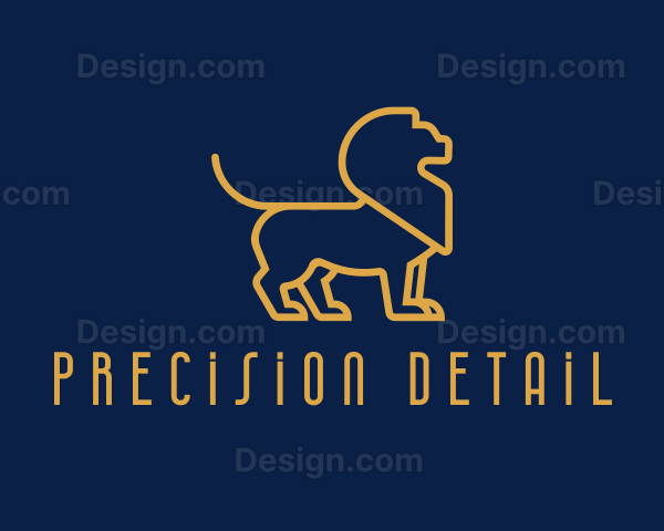 Golden Business Lion Logo