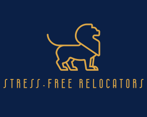 Golden Business Lion Logo