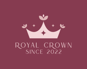 Flower Beauty Tiara  logo design